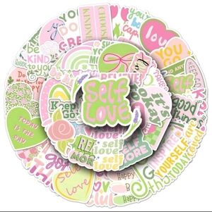 Inspirational Self Love Graffiti 50 Individual Stickers